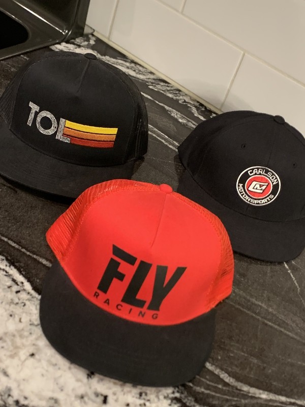 Black Trucker Hat Snapback Hot Rod TOL  Fly Racing Dirt Bike Lot of 3 