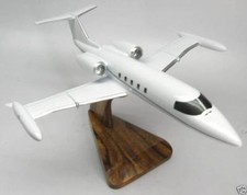 Gates Learjet Private Lear Jet Avion Bureau Modèle Bois Petit Neuf