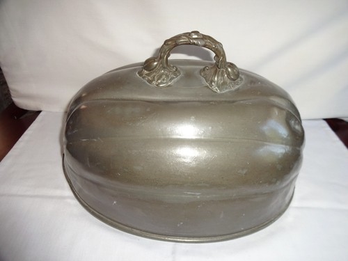 Antike georgianische James Dixon & Sohn große Zinn Essen Abdeckung Cloche Kuppel vor 1835