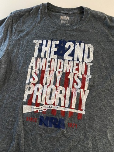 NRA The Second Amendment Is My First Priority TEE T SHIRT Large L