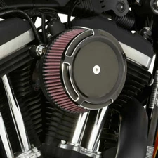 Black Stage 1 Big Sucker Air Cleaner Cover For Harley Super Glide Road King FLHX