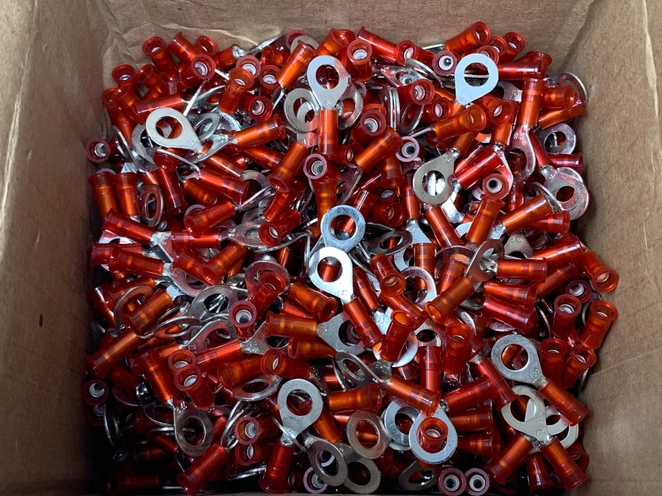 3M MNG18-14R/SK Ring Terminal Stud Size 1/4" Nylon Red 22-18AWG 1000/Box - Image 4 of 4