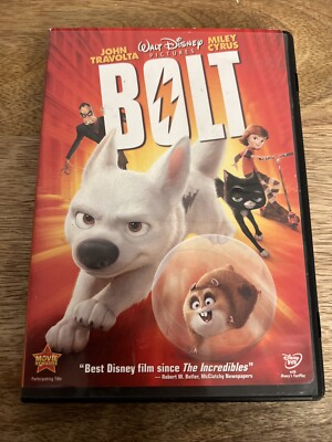 Bolt (DVD, 2008) Movie Featuring Miley Cyrus & John Travolta Voice Over