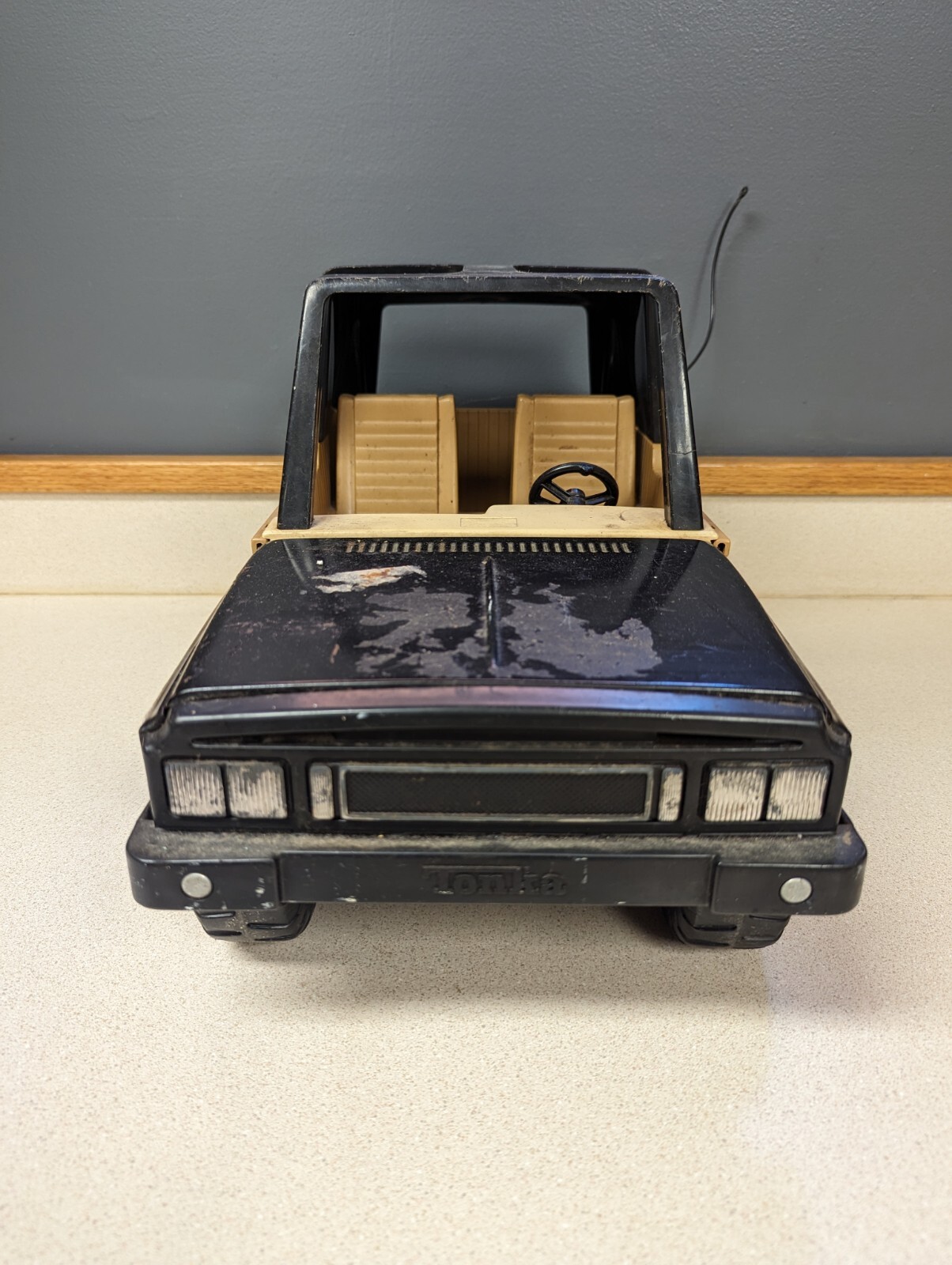 Vintage 1979 Metal Tonka MR970 Bronco Blazer Jeep Made In USA Black