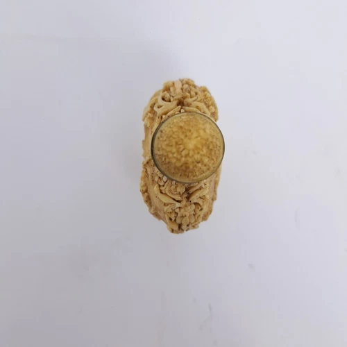 中国广泛细节白色 CINNABAR SNUFF 瓶。 2.5" - 第 5 张/共 7 张