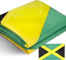 Anley EverStrong 3x5 Ft Embroidered Jamaica Flag Polyester Jamaica Banner Flags