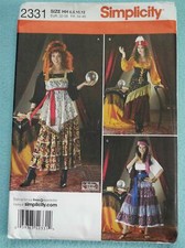 Simplicity Costume Pattern 2331 Boho Gypsy Steampunk Costume Size HH 6-12, NIP