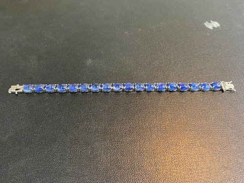 NATURAL KYANITE CAB 9X7 STERLING SILVER 925 BRACELET - 第 5/7 張圖片
