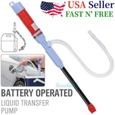 Transfer Pump Battery Operated Electric Siphon Pump for Fuel Oil Water Liquid US