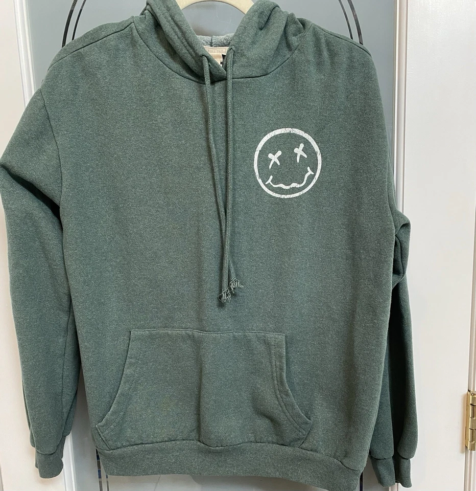 Sudadera con capucha Full Tilt verde para mujer M Don’t Overthink It Tillys Foto 3 de 4