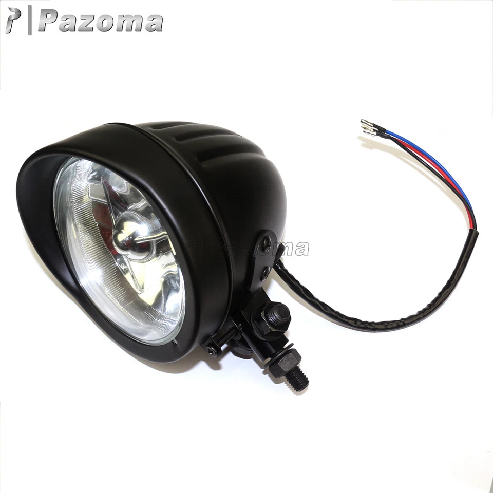 Круглая фара 4,5 дюйма для мотоцикла универсальная для Harley Chopper Bobber - Изображение 4 из 4