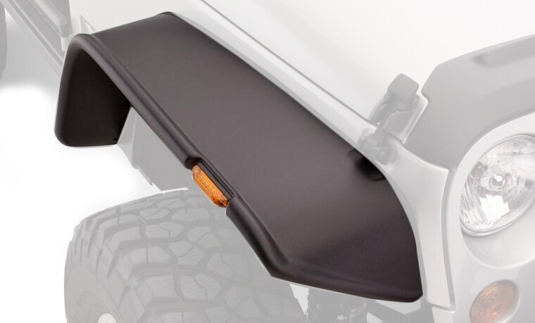 Bushwacker Fender Flares Flat Style 4 Pc for Jeep Wrangler JKU 2007-14 Bushwacker Fender Flares Flat Style 4 Pc for Jeep Wrangler JKU 2007-14