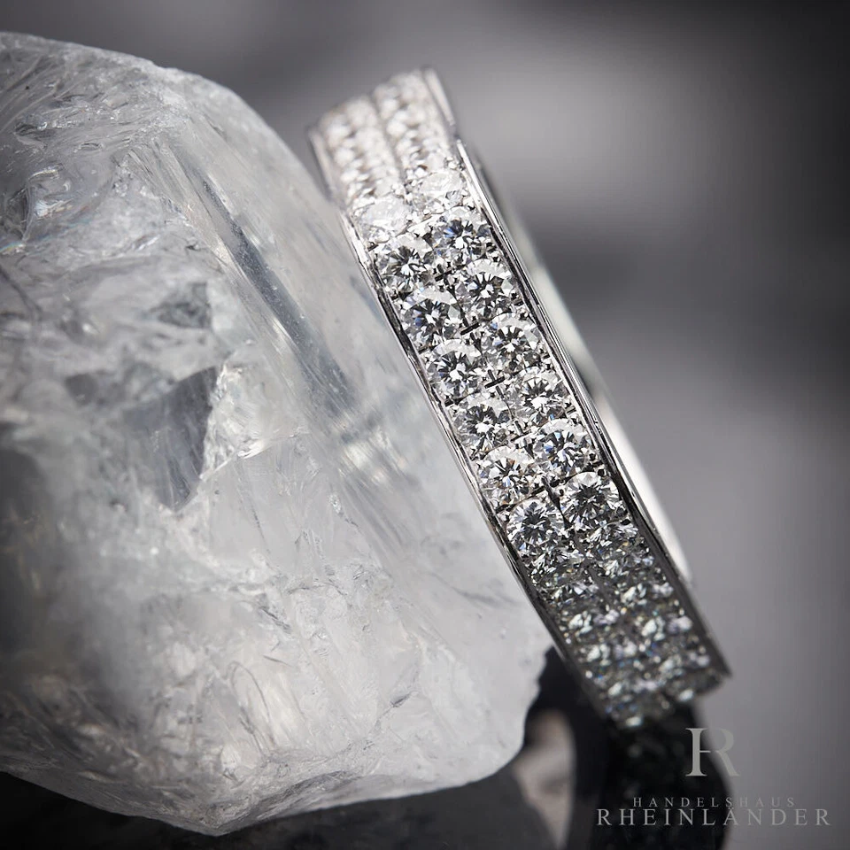 Montblanc Damas Joyería Fina 4810 Oro Blanco 53 Mediano Pavé Diamantes 10403253 Foto 2 de 4