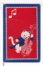 Single Vintage ID Named Cats, "Cat & Fiddle", Playing Card CA 8-6 B