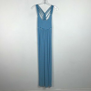 calvin klein striped maxi dress