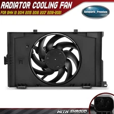 Radiator Cooling Fan Assembly w/ Shroud for BMW i3 2014 2015 2016 2017 2018-2021