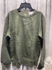 Athletic Works Boys Fleece Sweat Shirt Crew Size LG 10-12 Husky Green NWT