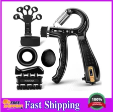 5 PCS Grip Strength Trainer Kit, Hand Gripper Strengthener, Forearm Strengthener