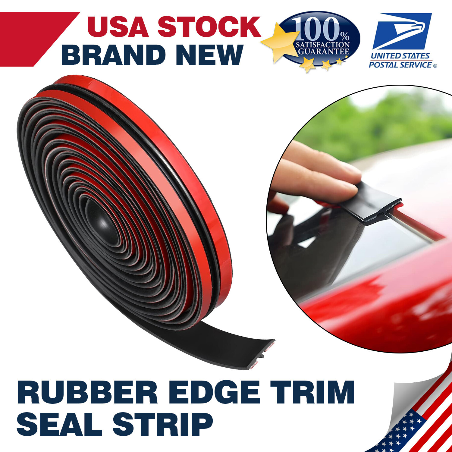 3M Rubber Strip Trim 10FT Waterproof Seal for Car Windshield Protection