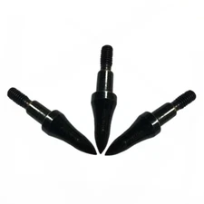 12PCS Steel 75Grain Field Points Screw in Bullet Points for OD7.6mm Arrow Target