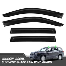Set of Window Visors Rain Guards Wind Deflector Fit Subaru Forester 2019-2025