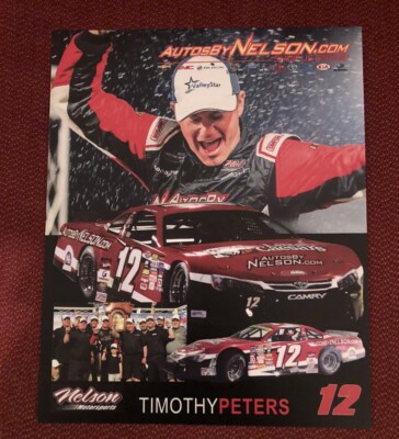 Nascar Late Model Driver #12 Timothy Peters Nelson Motorsports Postcard