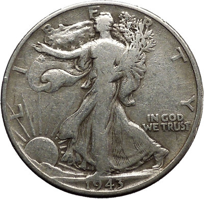 1943 Walking Liberty Half Dollar 銀貨 1943 WALKING LIBERTY Half Dollar Bald Eagle United States Silver