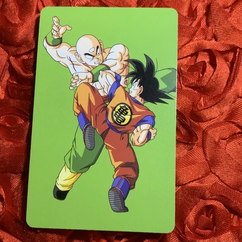 Tarjeta de Anime Tien Shinhan DRAGON BALL Z Saiyan Oro ACG Diosa Historia Manga Goku