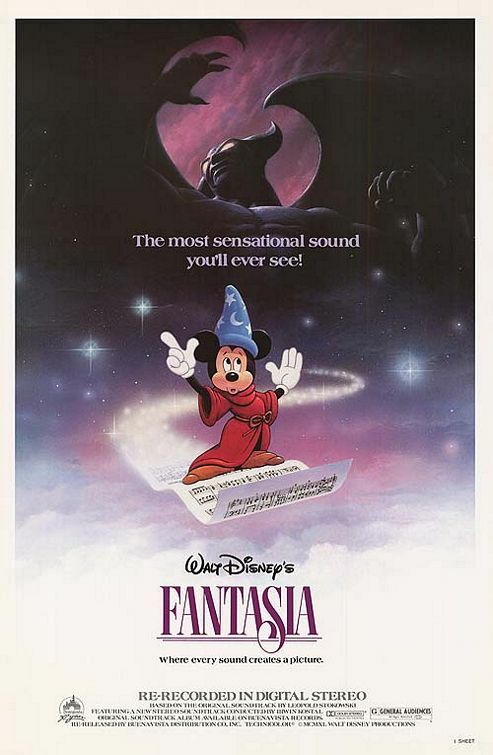 Fantasia B2 ポスター Fantasia Movie Poster 27x41 Original Mickey The Sorcerer's