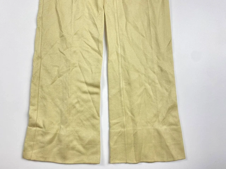 Pantalones de pierna ancha en zigzag de diseñador relajados de lana beige MISSONI talla 38 Foto 2 de 4
