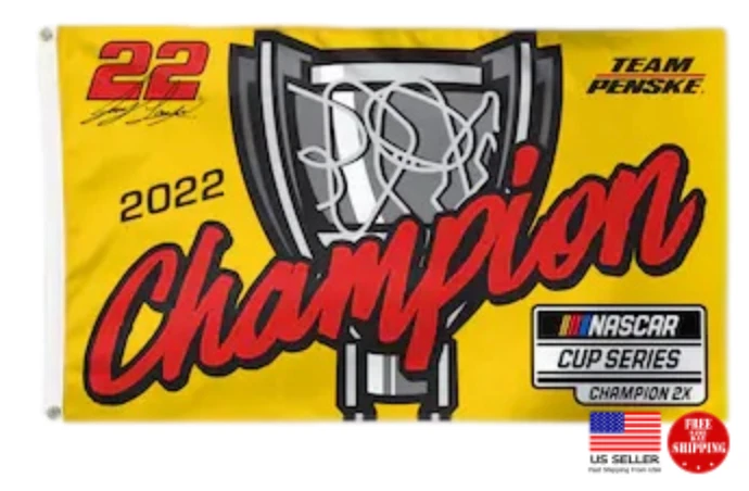 NASCAR Joey Logano 2022 Man Cave 3x5 Bandeira 3 x 5 Banner Novo EUA Bandeiras Parede Pátio - Imagem 3 de 4