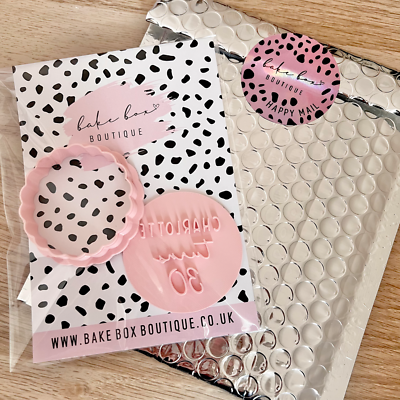 Baby Shower Customised Name Fondant Stamp Embosser, Fits M&S Biscuits