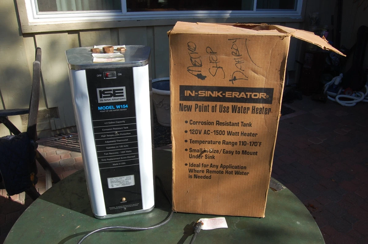 INSINKEATOR W154 ELECTRIC UNDERCOUNTER WATER HEATER, 4-GALLON | eBay