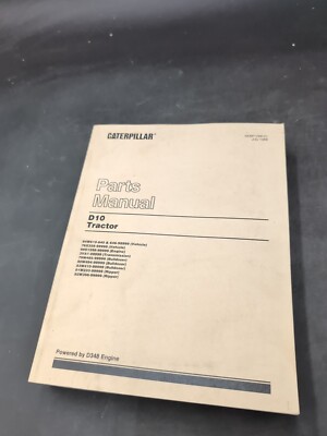 CAT Caterpillar D10 PARTS MANUAL BOOK CATALOG LIST TRACTOR BULLDOZER sn 84W 76X