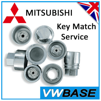 Für Mitsubishi OEM Ersatz Radschloss Schlüssel Match Service Sicherungsbolzen Mutter