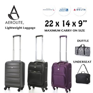 22x14x9&quot; American United Delta Airline Maximum Carry On Luggage Travel Suitcases | eBay