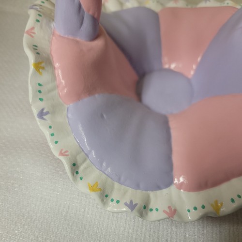 Hand Painted Ceramic Easter Basket set of 2 bundle - Picture 5 of 8