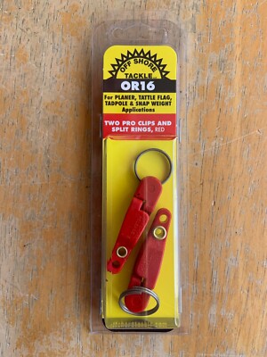 off Shore OR16 Pro Snap Weight Clip With Split Ring Red PK for
