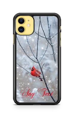 Red Cardinal Bird Winter Wonderland Phone Case For iPhone 14 Samsung A32 Google