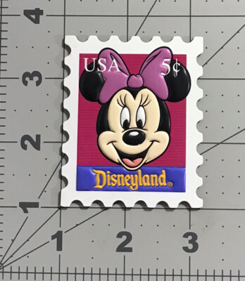 Disneyland MINNIE MOUSE 5 Cents USA Postage Stamp Magnet 2  x 2.5 