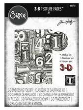 Sizzix Numbered 3D Embossing folder #665753 Retail $12.99 by Tim Holtz