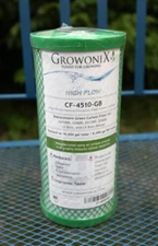 Growonix Green Block Coconut Carbon Filter, CF-4510-GB, Sealed, High Flow, 4.5"