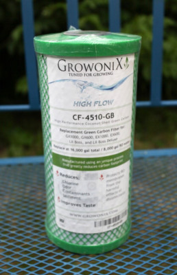 Growonix Green Block Coconut Carbon Filter, CF-4510-GB, Sealed, High Flow, 4.5''