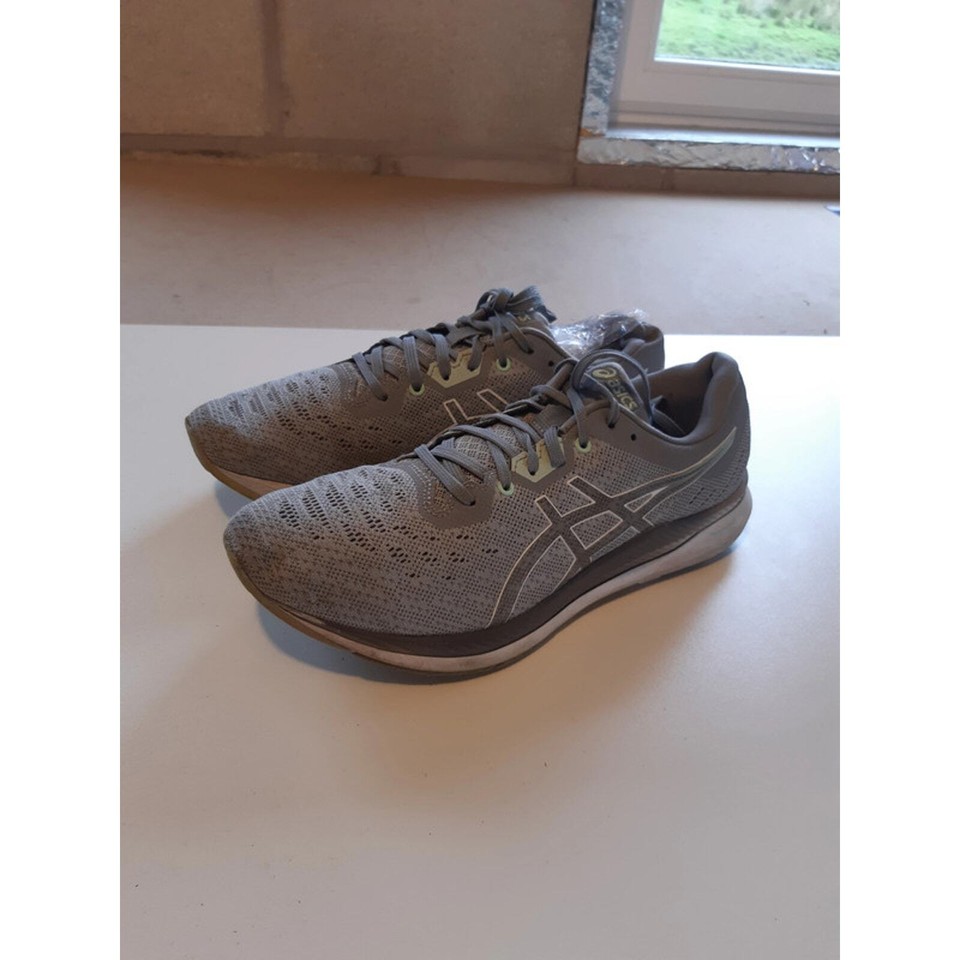 ASICS Evoride Running Shoes Women Size UK 8 Gray Green Athletic Lace Up