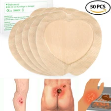 50PCS 7''x7'' Sacrum Sacral Bordered Silicone Foam Wound Dressing Self-Adherent