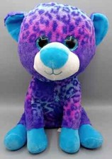 Kellytoy Spotted Cheetah Leopard Plush 15" Blue Purple 2018 Stuffed Animal Toy