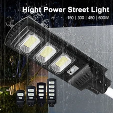 150W-600W LED Solar Street Wall Light Motion Sensor Outdoor Garden Wall Lamp US