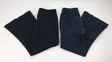 Lands End Girls Pants Lot Size 5 Black  Navy Bootcut Yoga Pants Bundle Set
