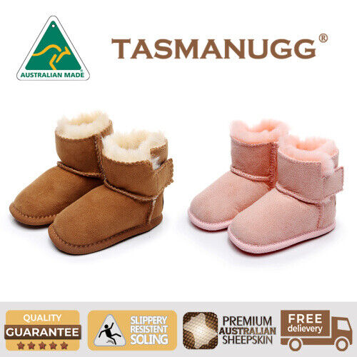  Tasman UGG - Baby Infant Erin Boots, Kids Bootie Cradle, Australian Made, 0001 - Picture 1 of 33