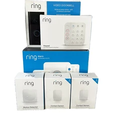 Ring Alarm Security System 15 Piece Kit Sensors and 2nd Gen Ring Video Doorbell